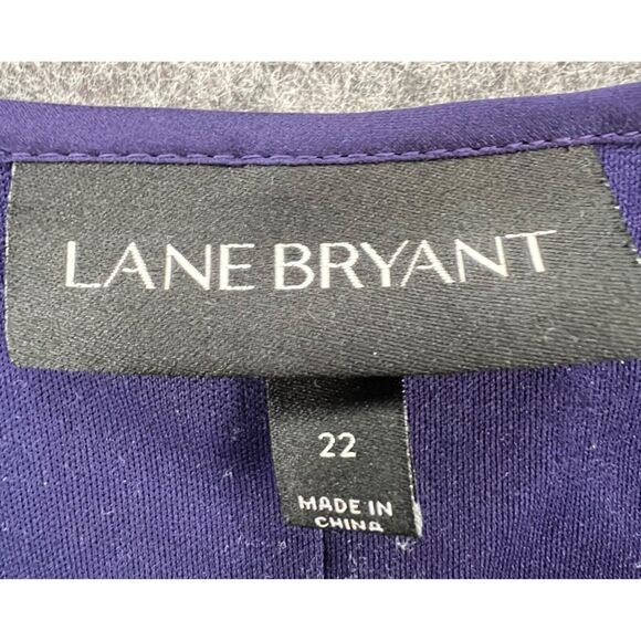 Lane Bryant Blouse Womens 22 Purple Pleated Tassels Flowy Shimmer Top Whimsygoth - Picture 11 of 13